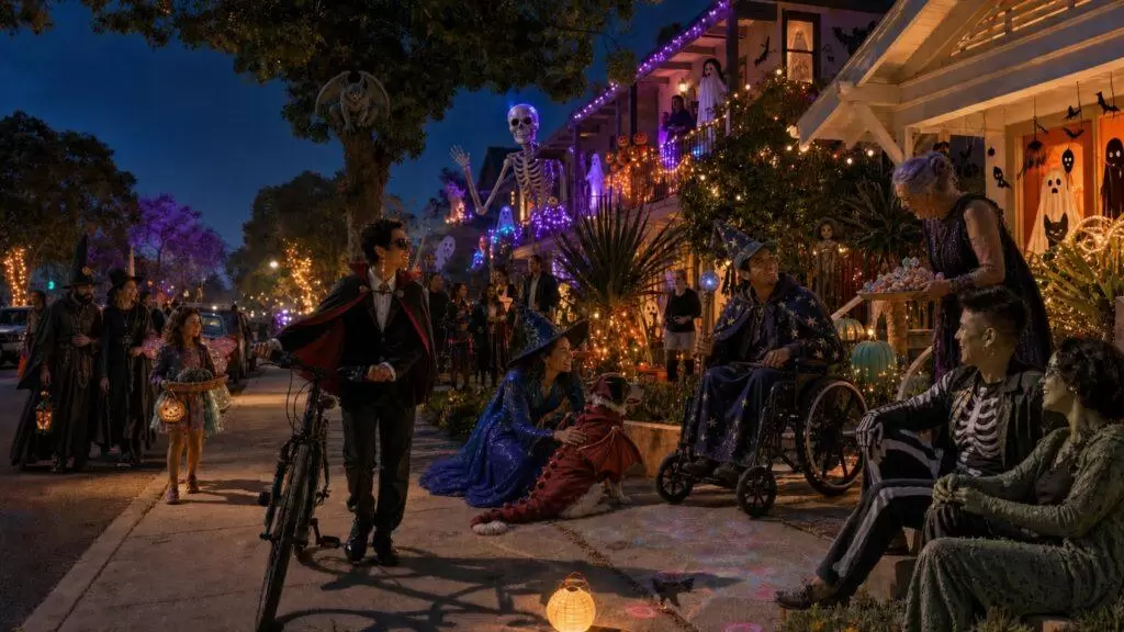halloween neighborhood concept art